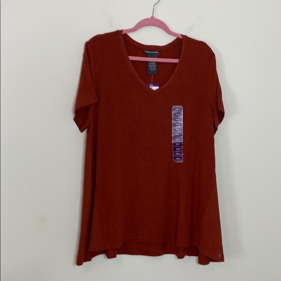 Chelsea & Theodore Earthen Red Knit Top NWT Size XXL - Picture 2 of 9